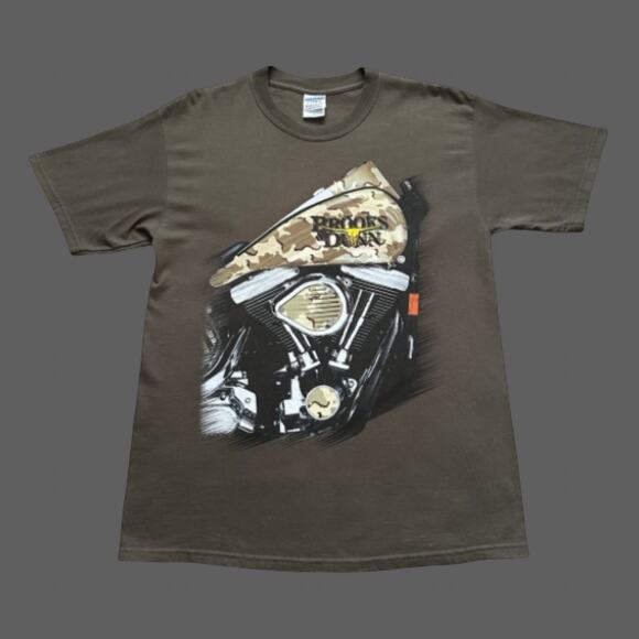 Brooks & Dunn "Ride with the U.S.A." Green SS Tee Size M EUC - Picture 1 of 7